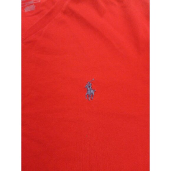 POLO RALPH LAUREN DESIGNER V-NECK TEE T SHIRT Mens Medium  Red - Picture 4 of 7